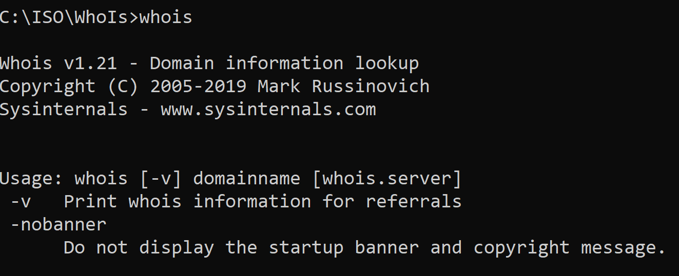DNS WhoisClient DNS Whois client microsoft sysinternals it made easy