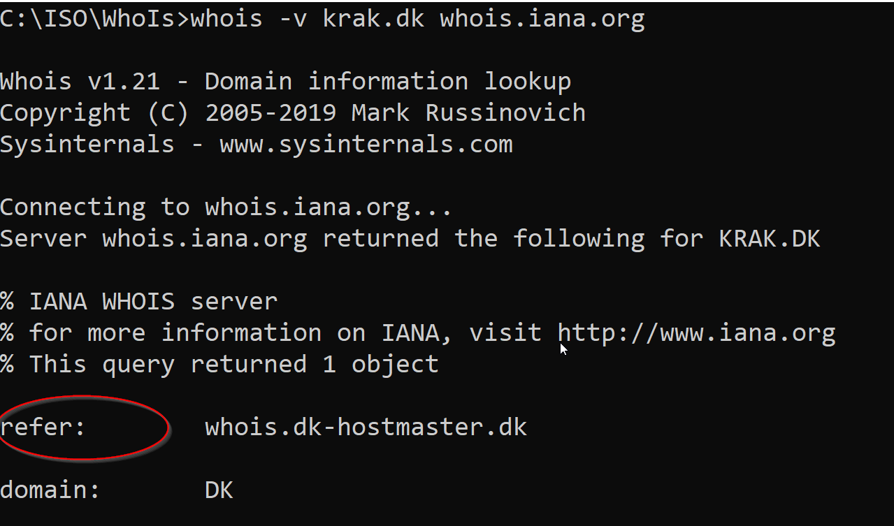dns-Whois-Refer DNS whois refer dk - it made easy